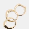 Anillos apilables ondulados dorados Anillos apilables ondulados dorados