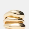 Anillos apilables ondulados dorados Anillos apilables ondulados dorados