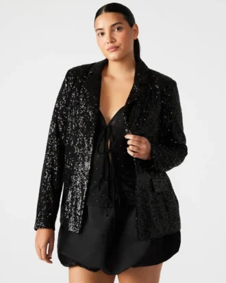 Blazer de lentejuelas Payton Negro