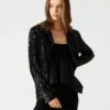 Blazer de lentejuelas Payton Negro
