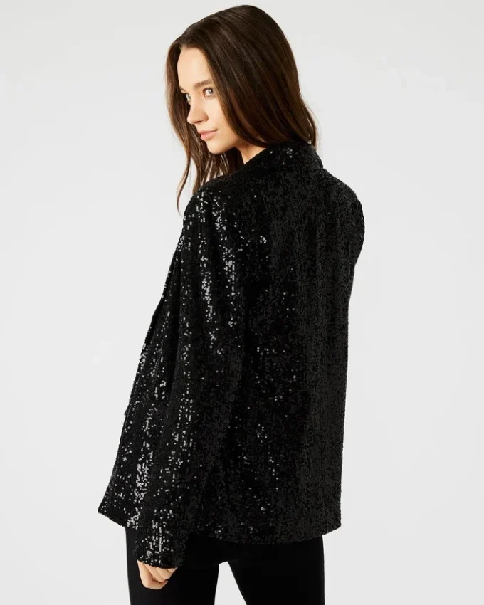 Blazer de lentejuelas Payton Negro