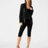 Blazer de lentejuelas Payton Negro
