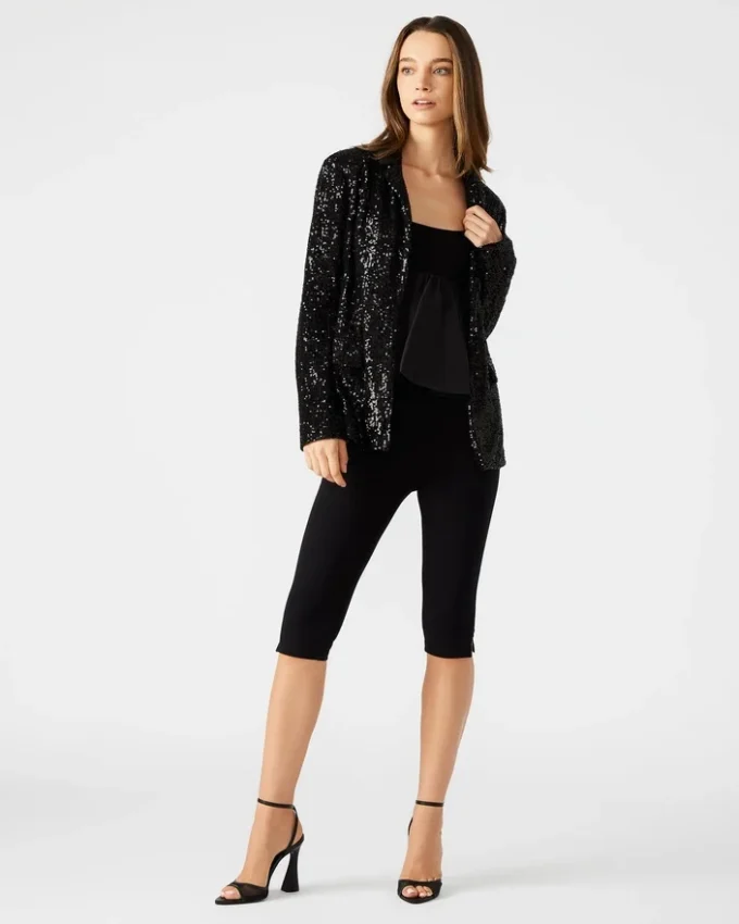 Blazer de lentejuelas Payton Negro