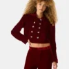 Blazer Tonia de terciopelo rojo Blazer Tonia de terciopelo rojo
