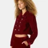 Blazer Tonia de terciopelo rojo Blazer Tonia de terciopelo rojo
