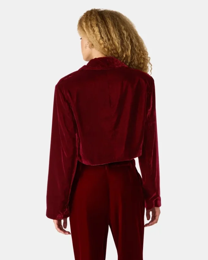 Blazer Tonia de terciopelo rojo Blazer Tonia de terciopelo rojo