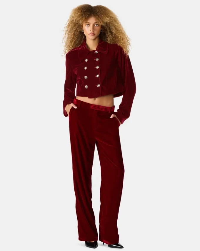 Blazer Tonia de terciopelo rojo Blazer Tonia de terciopelo rojo