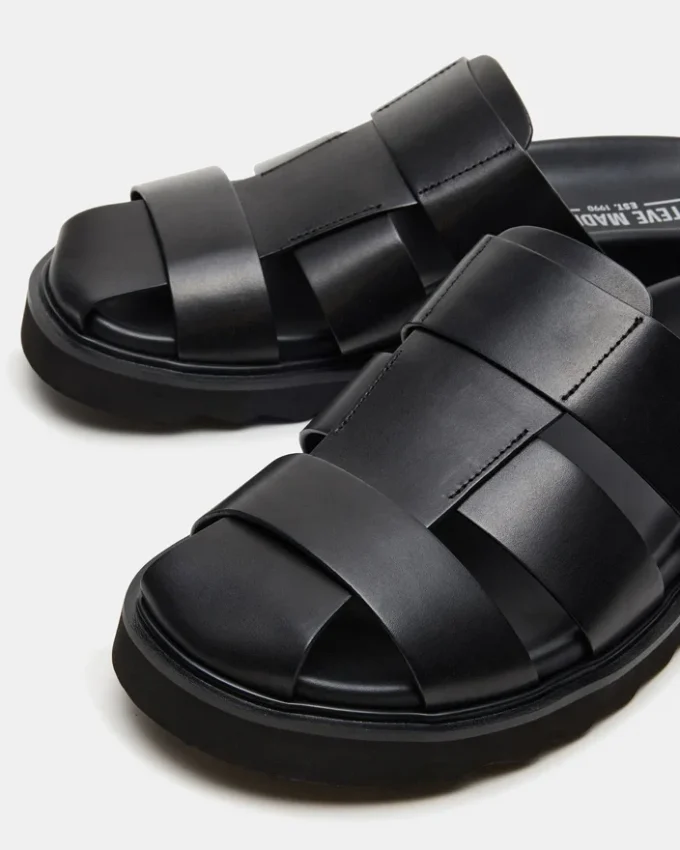 Blazet de cuero negro