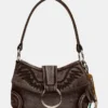 Bolso Albany de denim marrón claro Bolso Albany de denim marrón claro