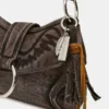 Bolso Albany de denim marrón claro Bolso Albany de denim marrón claro