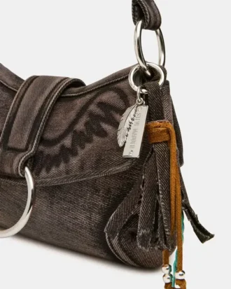 Bolso Albany de denim marrón claro