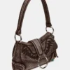 Bolso Albany de denim marrón claro Bolso Albany de denim marrón claro