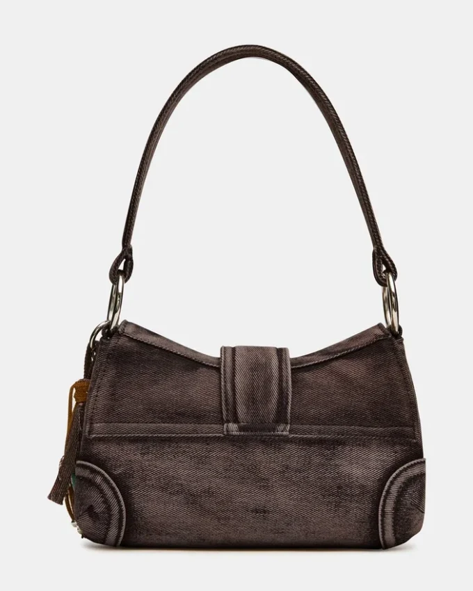 Bolso Albany de denim marrón claro Bolso Albany de denim marrón claro