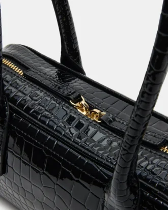 Bolso Anise en cocodrilo negro