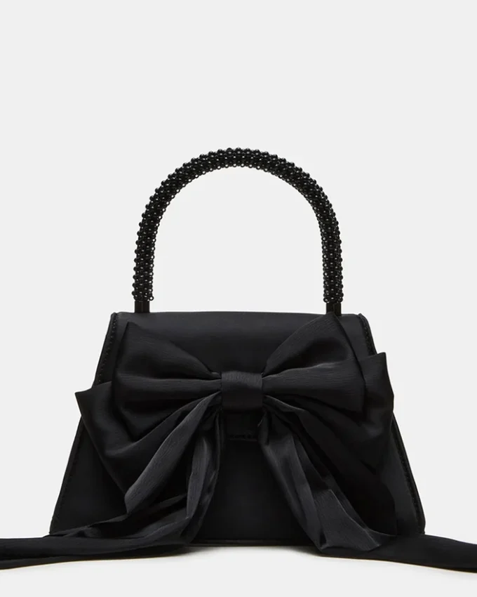 Bolso Cosette de satén negro Bolso Cosette de satén negro