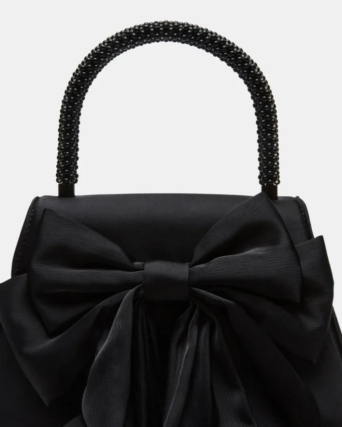 Bolso Cosette de satén negro Bolso Cosette de satén negro