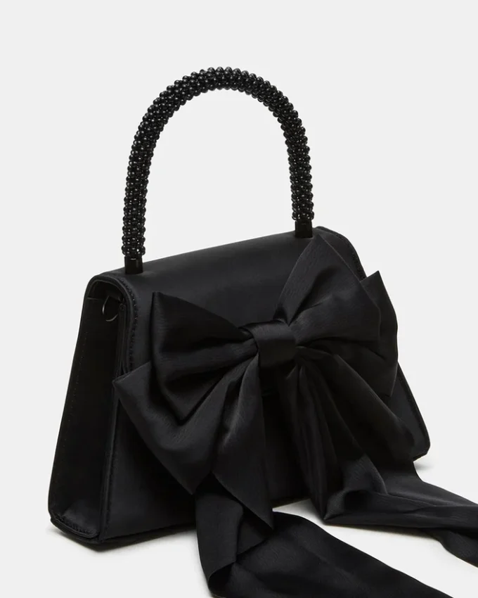 Bolso Cosette de satén negro Bolso Cosette de satén negro