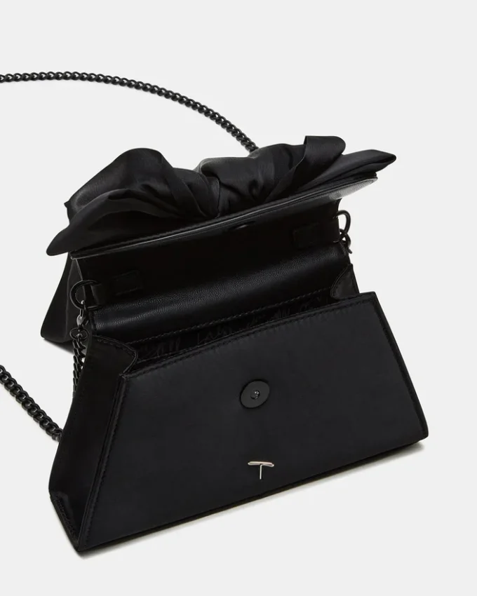Bolso Cosette de satén negro Bolso Cosette de satén negro