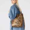Bolso Denise con estampado marrón