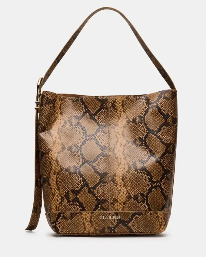 Bolso Denise con estampado marrón