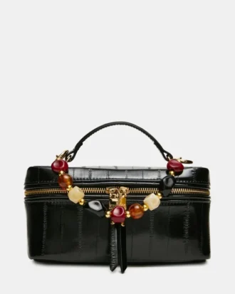 Bolso Herra en piel de anguila negra