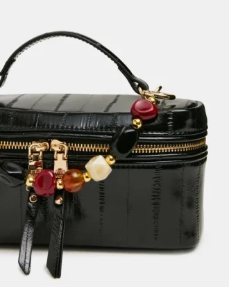 Bolso Herra en piel de anguila negra