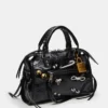 Bolso Riggs con adornos, negro desgastado Bolso Riggs con adornos, negro desgastado