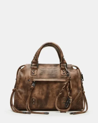 Bolso Riggs marrón desgastado