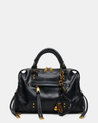 Bolso Riggs negro/dorado