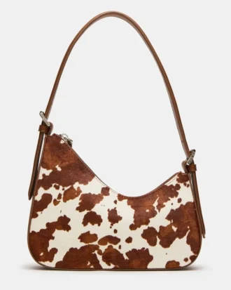 Bolso Smith con estampado de vaca marrón