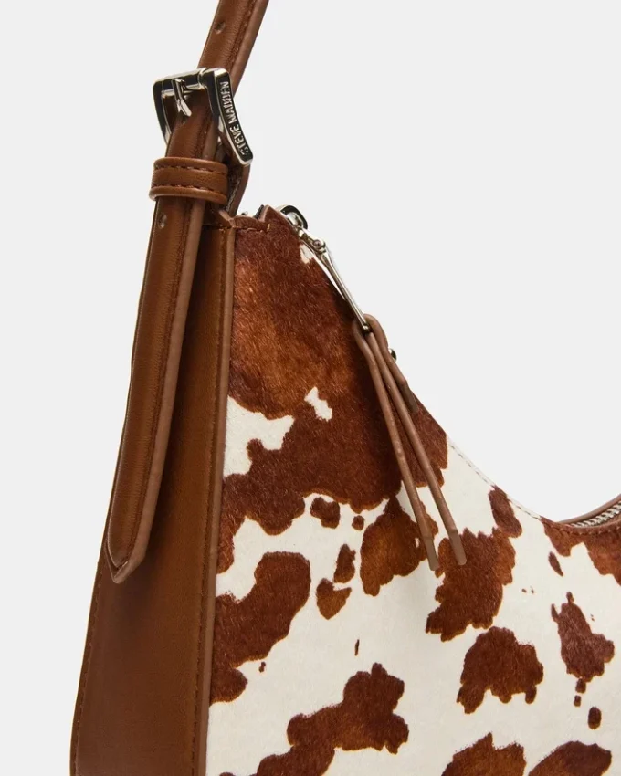Bolso Smith con estampado de vaca marrón Bolso Smith con estampado de vaca marrón