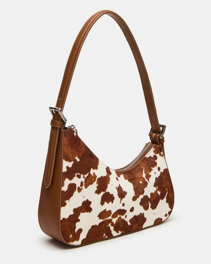Bolso Smith con estampado de vaca marrón Bolso Smith con estampado de vaca marrón