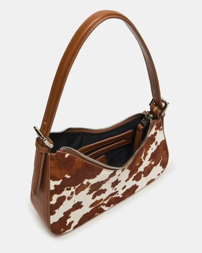 Bolso Smith con estampado de vaca marrón Bolso Smith con estampado de vaca marrón