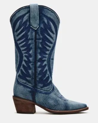 Botas de tela vaquera Albany de pantorrilla ancha