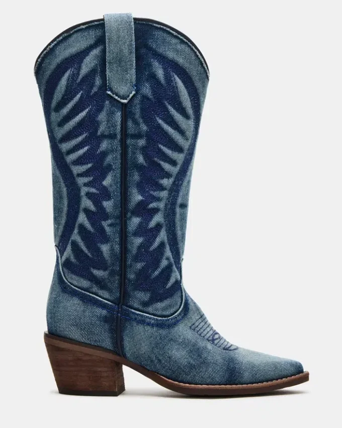 Botas de tela vaquera Albany de pantorrilla ancha