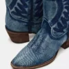 Botas de tela vaquera Albany de pantorrilla ancha