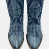 Botas de tela vaquera Albany de pantorrilla ancha