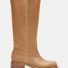 Botas Riggs de piel de plátano de caña ancha