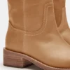 Botas Riggs de piel de plátano de caña ancha