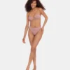Braguita de bikini Chevron con brillos morada