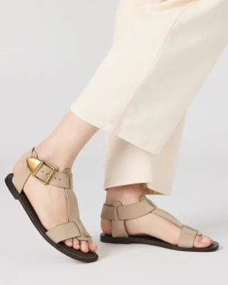 Brazinn de nubuck gris topo