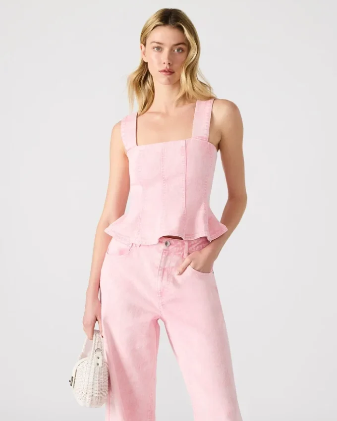 Camiseta de denim Penelopi rosa