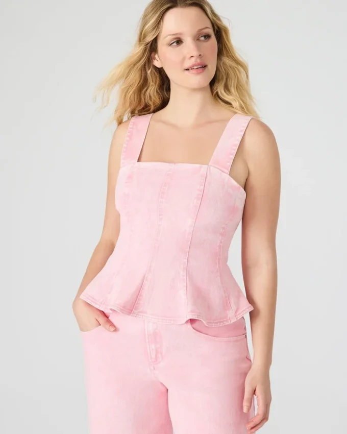 Camiseta de denim Penelopi rosa