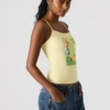 Camiseta sin mangas Goldie amarillo pálido