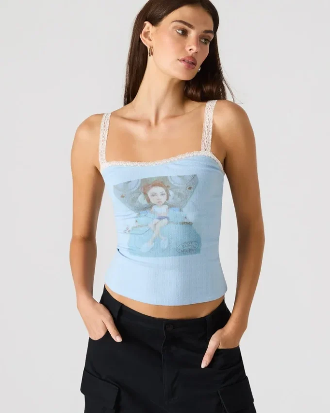 Camiseta sin mangas Love Goldie Surf Blue