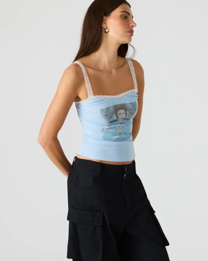 Camiseta sin mangas Love Goldie Surf Blue