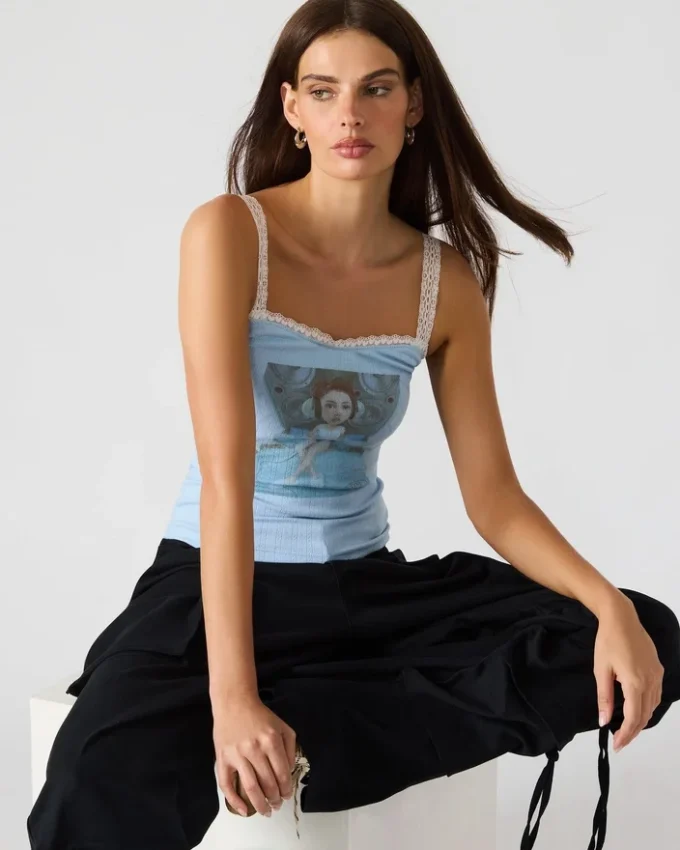 Camiseta sin mangas Love Goldie Surf Blue