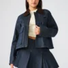 Chaqueta Justina Barn en índigo oscuro Chaqueta Justina Barn en índigo oscuro