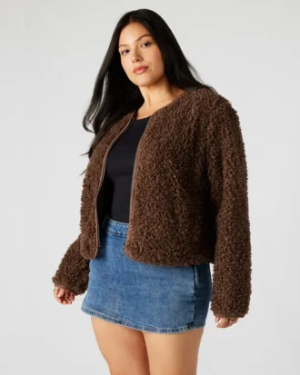 Chaqueta Teddy marrón