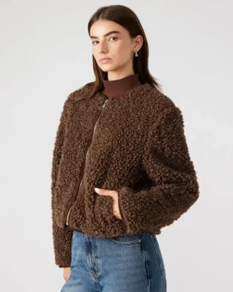 Chaqueta Teddy marrón